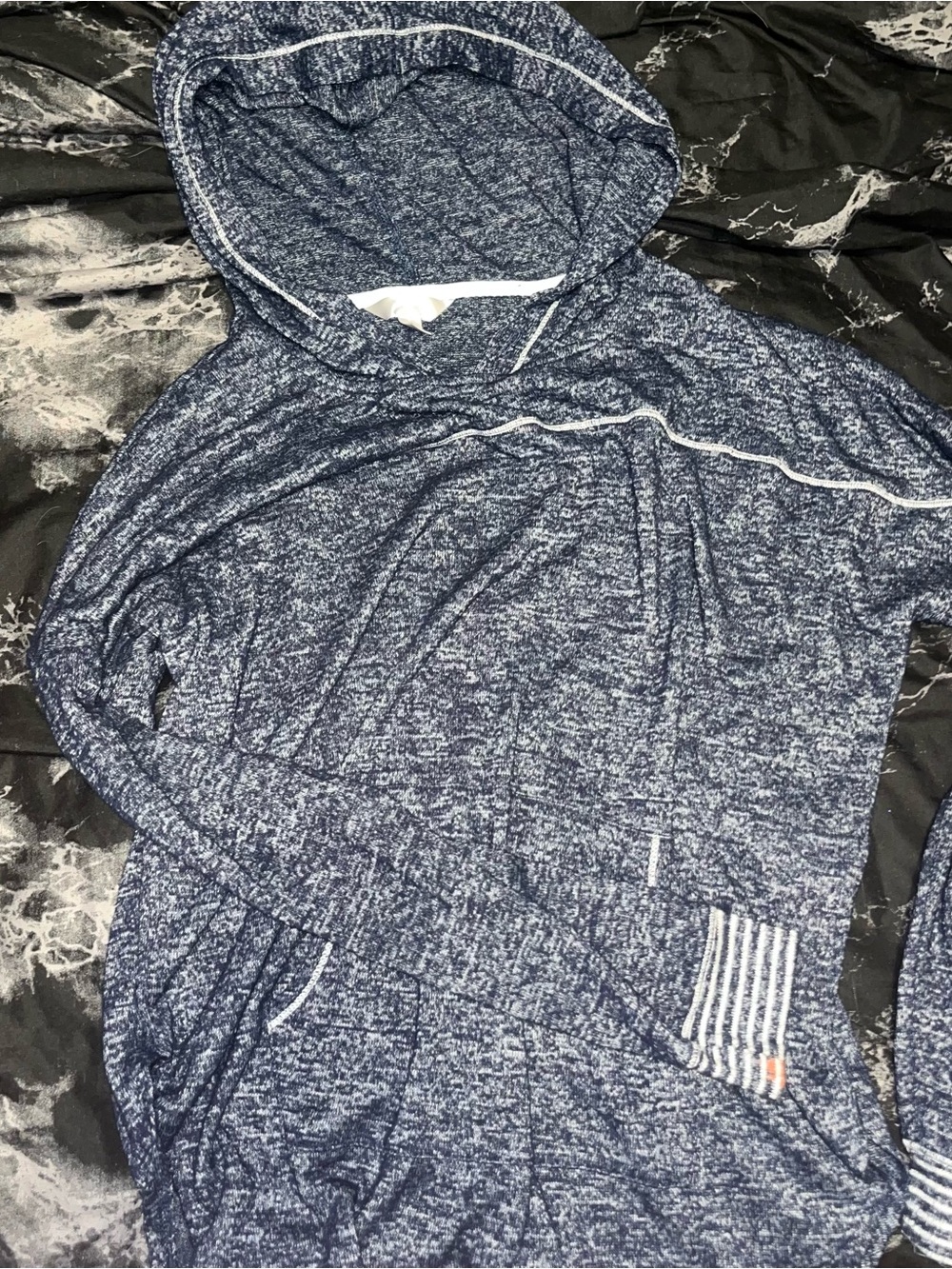 Secret treasures Cozy lounge Marled Blue Hooded Pullover size large